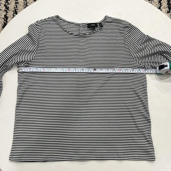 Theory Lowell Square Striped Tee MSRP $200 SZ L - Picture 6 of 7